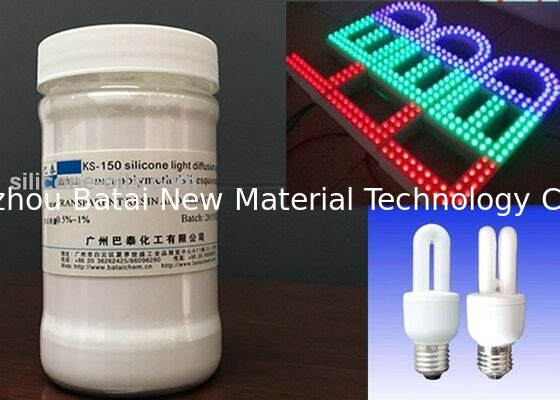 1.5 ไมครอนผงสีขาวตัวแทนกระจายแสง LED สำหรับแผ่นกระจายแสง PC
