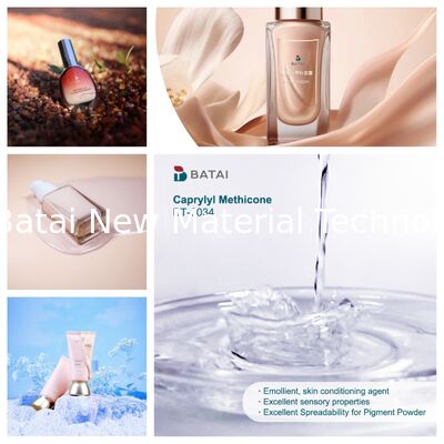 สะอาดต่อสิ่งแวดล้อม สารเคมีพิเศษ Caprylyl Methicone / น้ํามันซิลิโคนระบายได้สําหรับการประกอบครีมกันแดด
