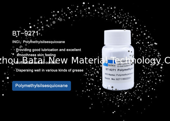 ผงสีขาว Polymethylsilsesquioxane 10 ไมครอนในผลิตภัณฑ์ดูแลผิว 68554-70-1