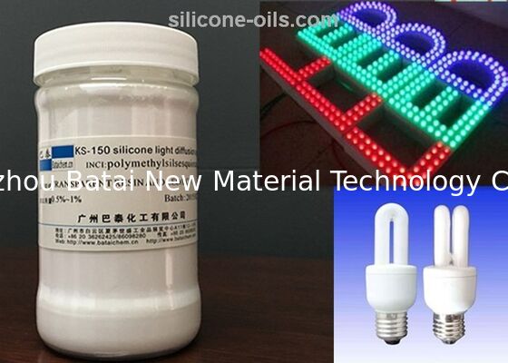 KS-150 LED Light Diffuser ซิลิโคนผงสีขาวความต้านทานตัวทำละลาย 1.5 ไมโครมิเตอร์