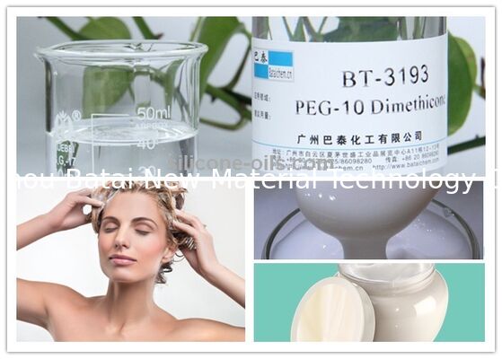 BT-3193 น้ำมันซิลิโคน Dimethicone ที่ละลายน้ำได้สำหรับผม PEG-10 Dimethicone