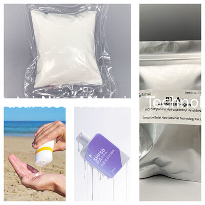 BT-A+ Sunscreen Agent DHHB ตัวดูดซับรังสี UVA ที่ละลายในน้ำมันในครีมกันแดดที่มีการปกป้องสูง