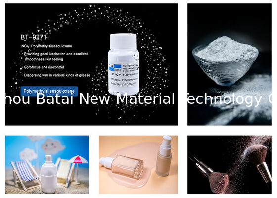 Polymethylsilsesquioxane ประเภทเครื่องสําอาง สําหรับครีมกันแดด เสริมการป้องกัน UV ด้วยการทําปลายเรียบและแมท