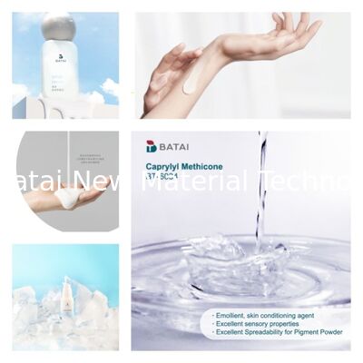 Caprylyl Methicone อัตราการหดตัวสุดท้าย n/20D 1.4100 1.4200 สารประกอบสําหรับการปรุงผิวหนัง