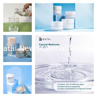 ความสามารถในการกระจายที่ดี Caprylyl Methicone สําหรับความแน่น 25C mPa · s 3-8 และลักษณะ